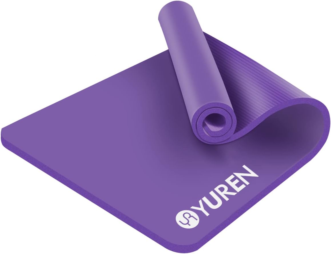 YR Tapete de yoga grueso y ancho para el hogar, 76.7 x 35.4 pulgadas, tapete de yoga grande extra largo y ancho para hombres y mujeres con bolsa de