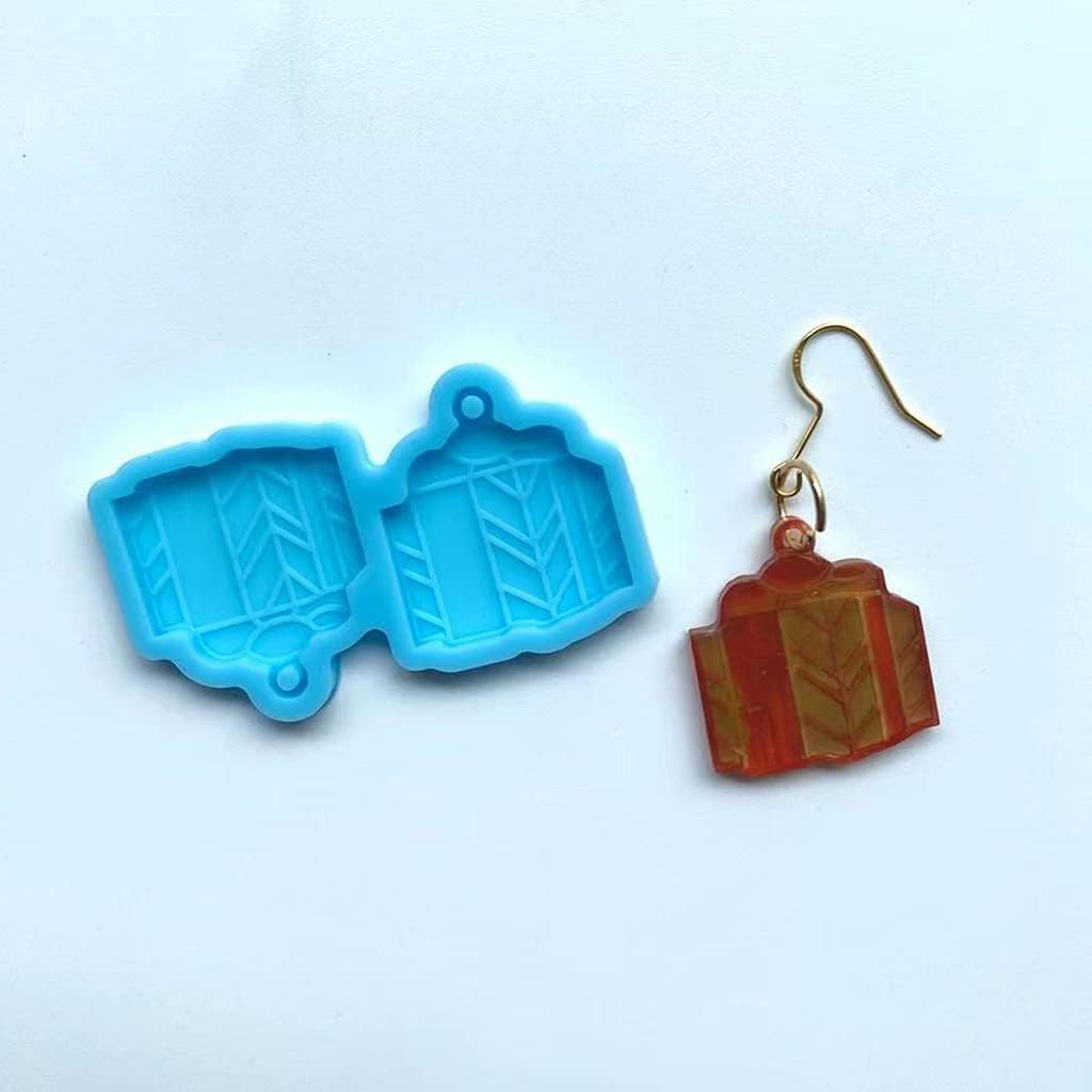 Aretes de Navidad DIY Molde de Fundición de Resina Epoxi Molde de Silicona para Pendiente Colgantes Moldes de Resina de Silicona Moldes de Joyería