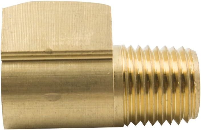Legines Codo de calle de latón de 90 grados 14 “NPT macho x 14” NPT hembra Barstock tubería de montaje (paquete de 2)