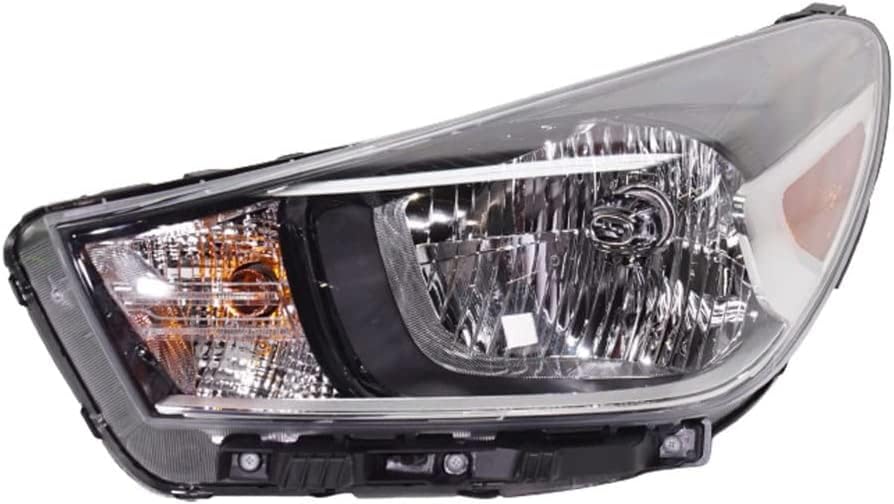 Repuesto para Kia Rio 2018 – 2020 LX Sedan, 2018 Rio EX y LX Hatchback, 2018 Rio EX Sedan Faro halógeno con bombillas izquierdalado del conductor