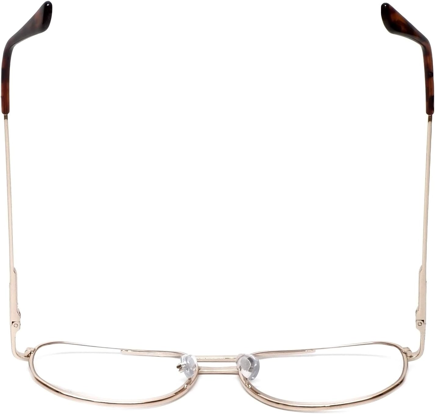 Calabria 1106 – Lentes de lectura de metal con bloqueo de luz azul o lente transparente, para hombres y mujeres, diseño elegante, lectores de