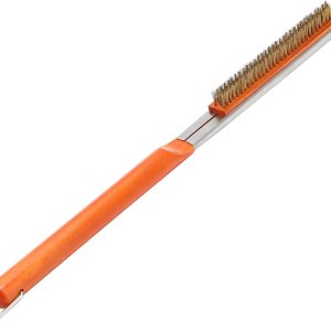 Cepillo para horno de pizza de 21 pulgadas con raspador, cepillo de limpieza de parrilla de cerdas de latón, cepillo de piedra de pizza para Cepillo para horno de pizza de 21 pulgadas con raspador, cepillo de limpieza de parrilla de cerdas de latón, cepillo de piedra de pizza para