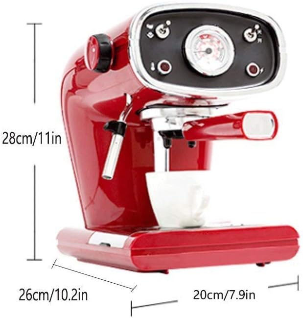 SOVORM Cafetera, máquina de café semiautomática, máquina de espresso, cafetera de alta presión, aspecto clásico, forma hermosa