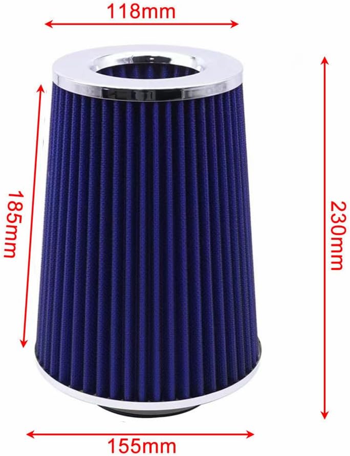 Filtro de aire universal de cono de abrazadera de alto rendimiento con brida de 4 pulgadas, ajuste de filtro de aire de 3 pulgadas, filtro de aire