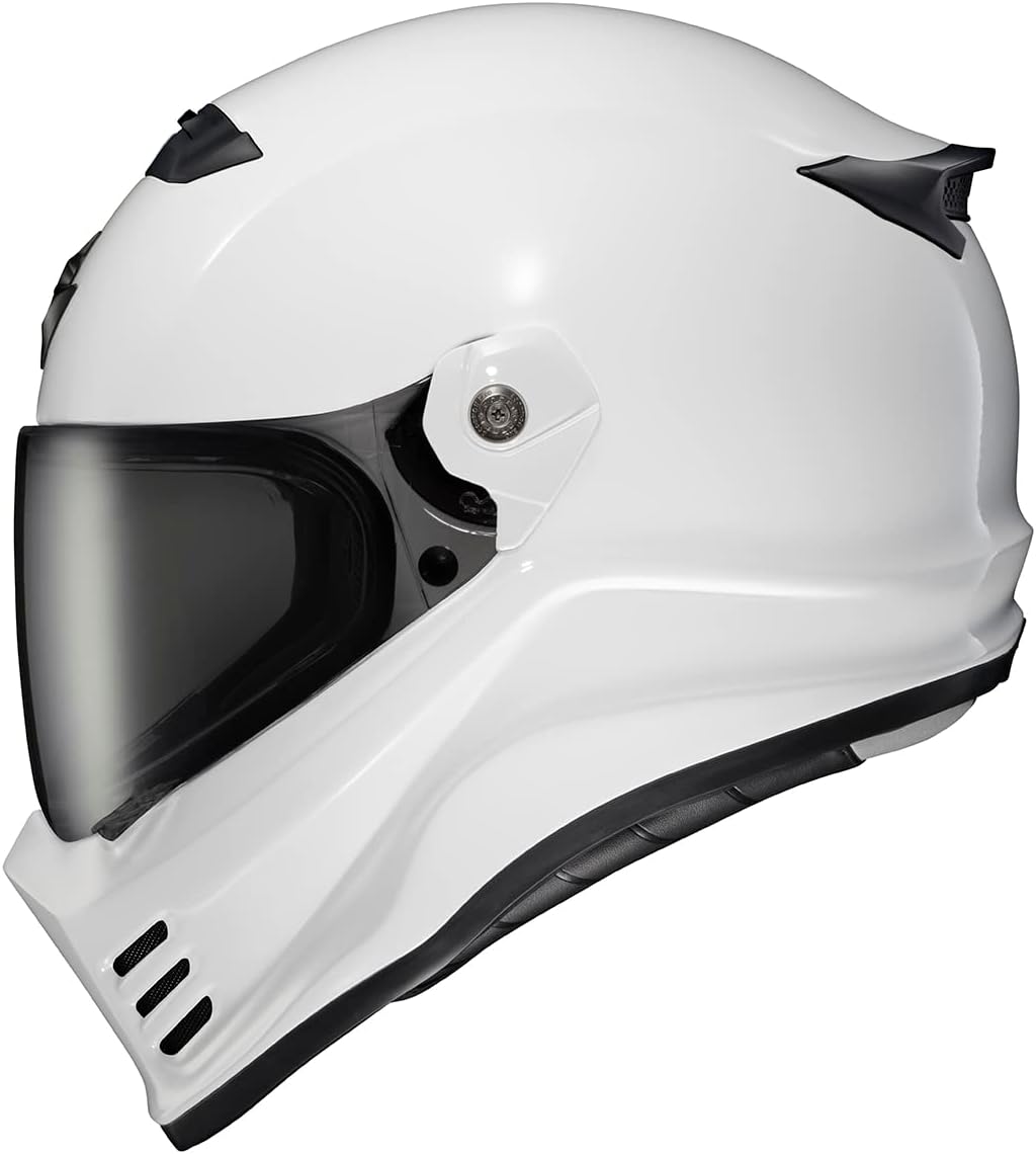 ScorpionEXO Covert FX – Casco de motocicleta de cara completa para adultos, estilo Street Fighter con bolsillos para altavoces listos para