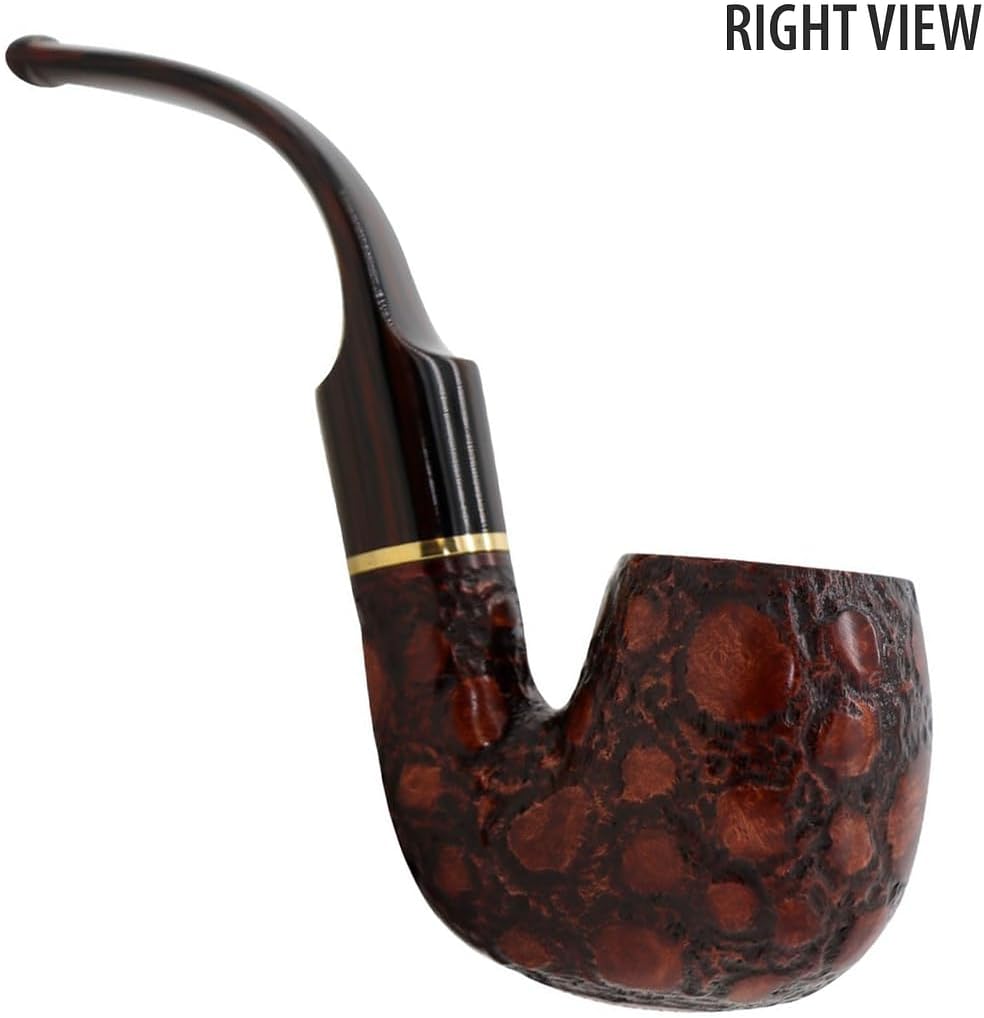 Alligator Savinelli Pipe – Pipa de tabaco de brezo, pipa artesanal italiana, pipa de tabaco hecha a mano, pequeñas pipas de tabaco de madera ligeras