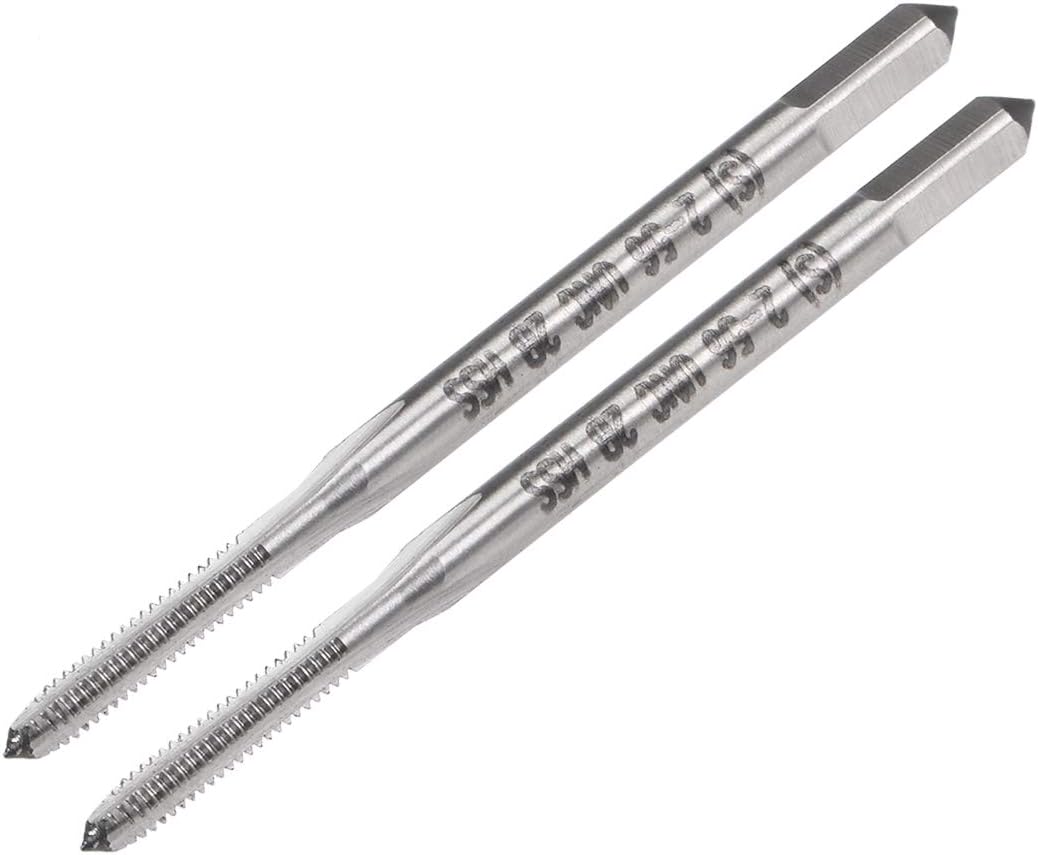 uxcell Grifo para máquina, 2-56 UNC 2B Clase de acero de alta velocidad para roscado de rosca de acero de alta velocidad, 2 piezas