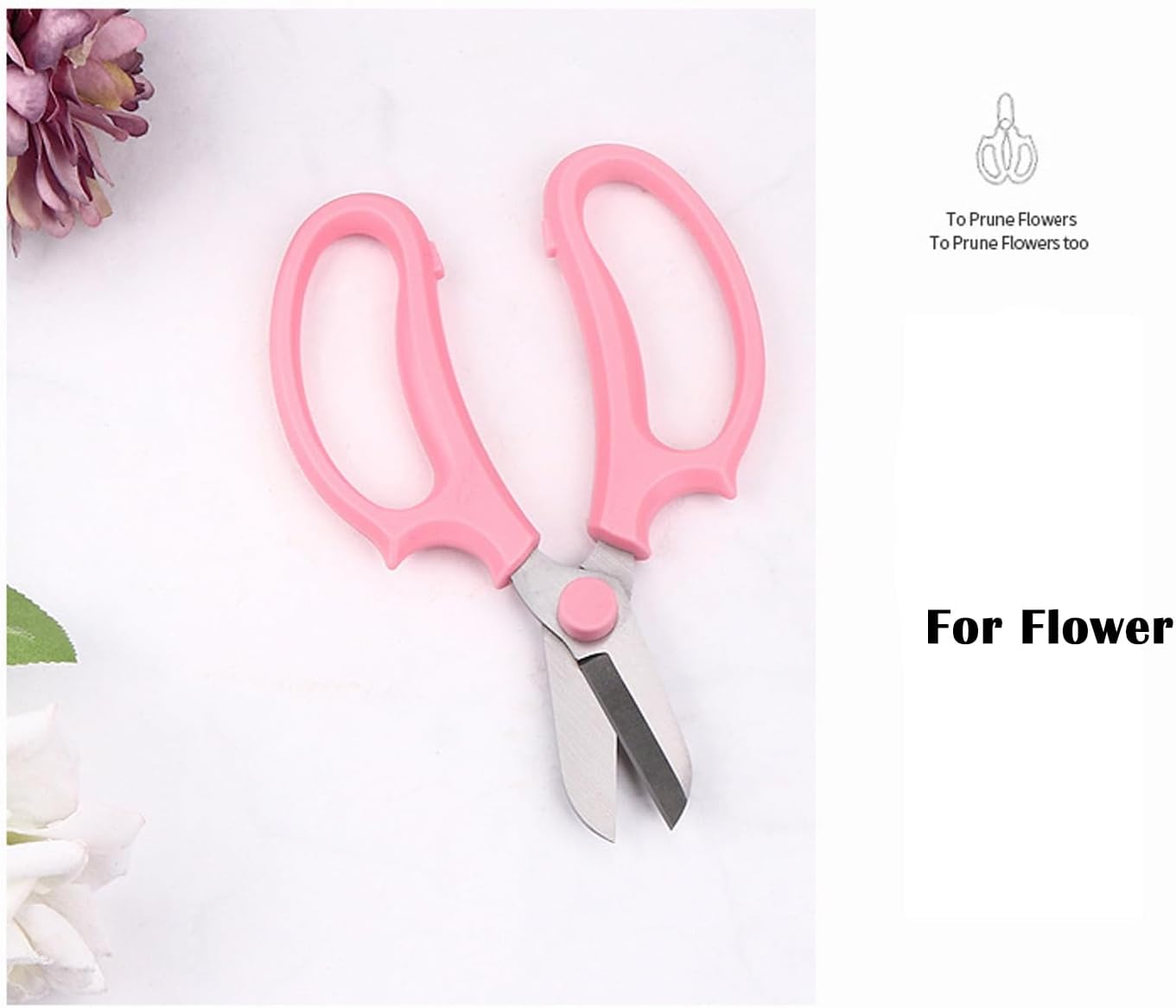 Tijeras de jardinería de hoja afilada púrpura de acero de aleación para cortar flores, recortar plantas de patio, floristería, setos de hierbas y