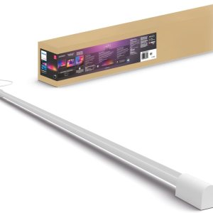 Philips Hue Tubo de luz inteligente grande, blanco, luz LED que cambia de color blanco y de color, 1 paquete, sincronización con TV, música y Philips Hue Tubo de luz inteligente grande, blanco, luz LED que cambia de color blanco y de color, 1 paquete, sincronización con TV, música y