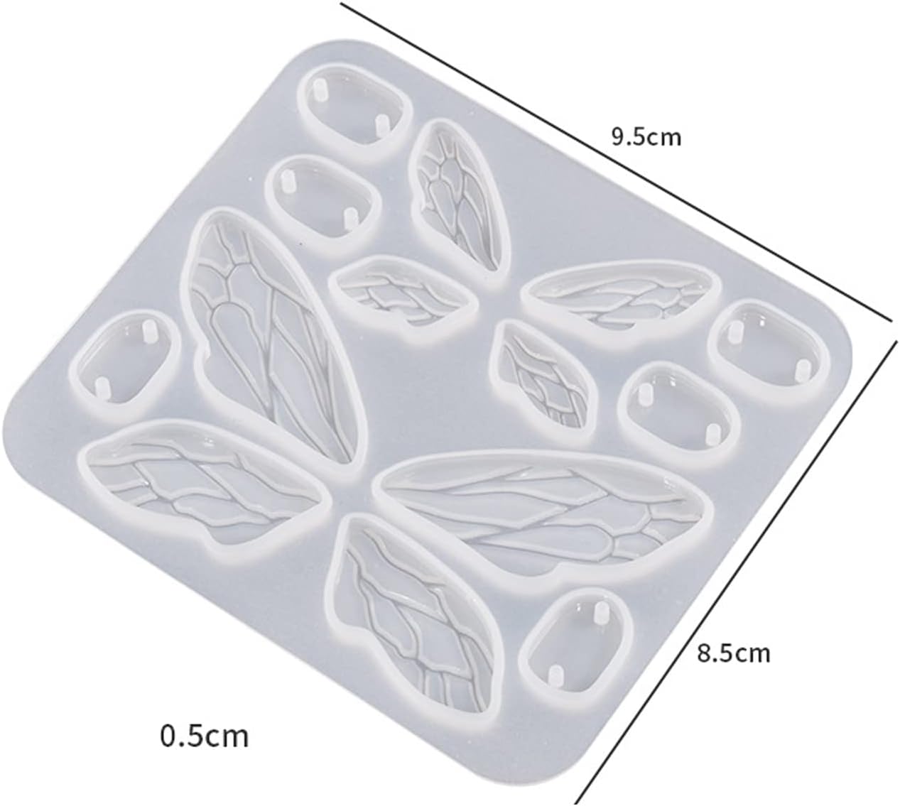 Pendiente de ala de mariposa colgante de resina molde de silicona herramientas de fabricación de joyas moldes de fundición para bricolaje llavero
