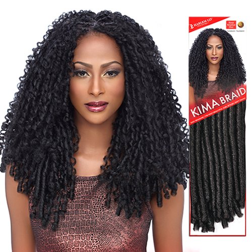 Harlem125 Trenzas de pelo sintético Kima Braid Soft Dreadlock de 14 pulgadas (paquete de 6, 1)