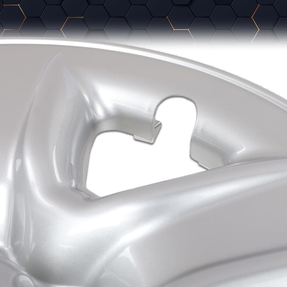 PIT66 Tapacubos compatible con Toyota RAV4 2006-2011 17×6-12  2012 Toyota RAV4 (Gasolina) 17×6-12 cubierta de tapa de cubo de rueda, piel plateada,