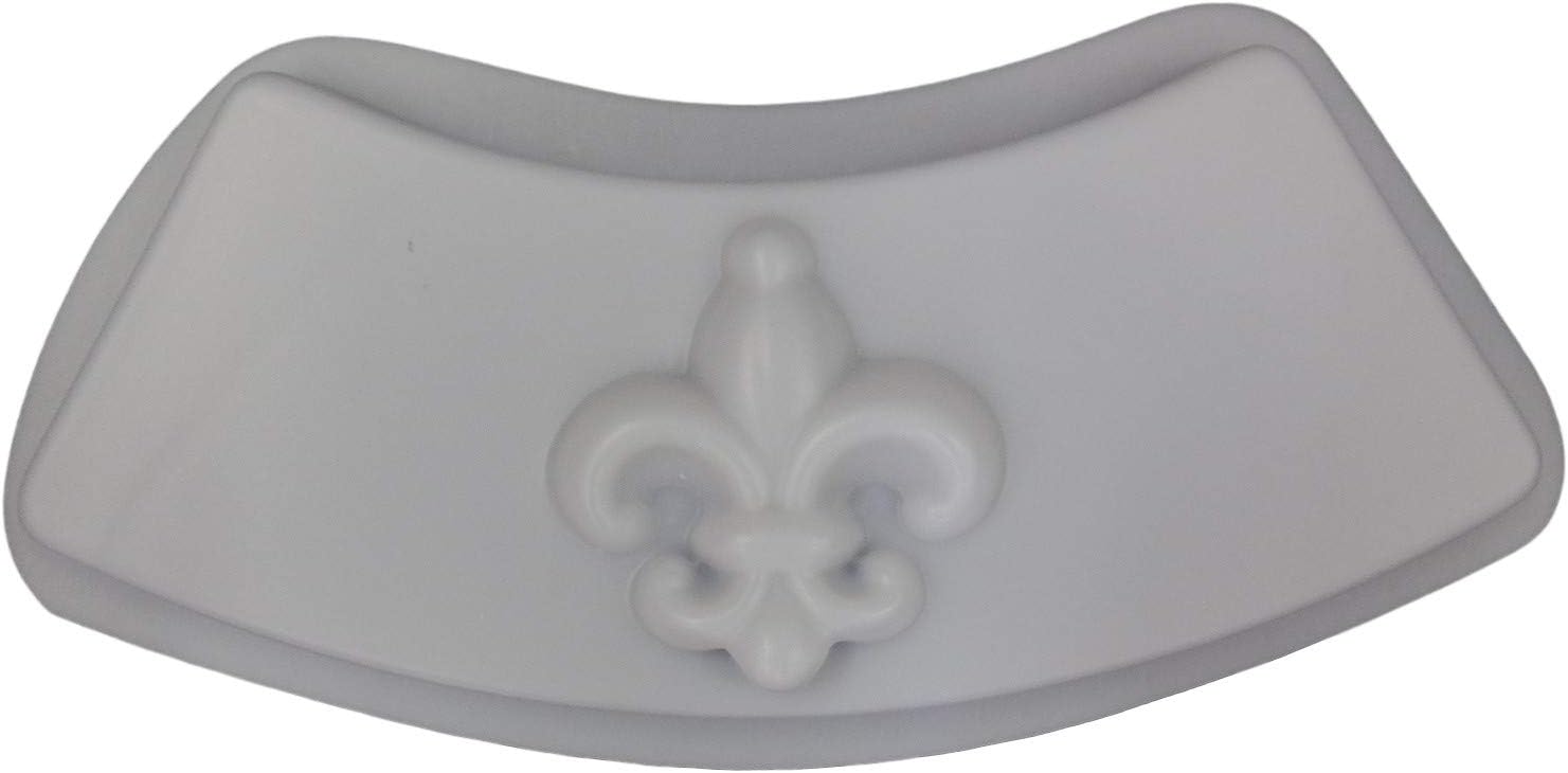 Fleur De Lis – Molde de plástico para manualidades con bordes curvados con hormigón o cemento para hacer piedras de jardín 5028