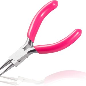 LEONTOOL Alicates de punta redonda de 3 pulgadas, alicates de alambre para hacer joyas, mini alicates para suministros de fabricación de joyas LEONTOOL Alicates de punta redonda de 3 pulgadas, alicates de alambre para hacer joyas, mini alicates para suministros de fabricación de joyas