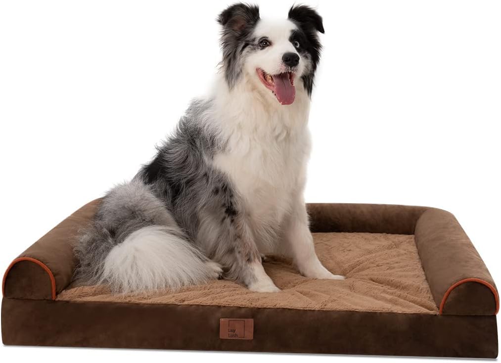 Cama grande para perros, camas para perros grandes, cama grande lavable con funda extraíble lavable, cama para perros al aire libre, cama lavable