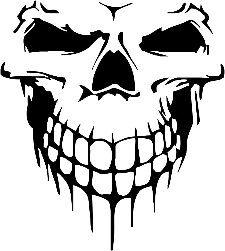 JSCARLIFE Calcomanías de calavera para automóvil, prácticas calcomanías para capó de automóvil, calcomanías gráficas de vinilo autoadhesivas para