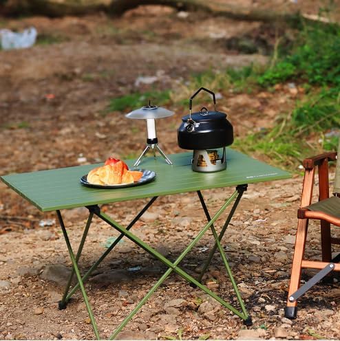 VENS LUEE Mesa plegable portátil al aire libre Mesa de barbacoa de aluminio Mesa de picnic Mesa de aluminio autoconducido Camping Placa de aluminio