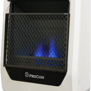 HearthSense Calentador de llama azul sin ventilación de combustible dual con base – 10,000 BTU, control manual – Modelo # BF10M-B HearthSense Calentador de llama azul sin ventilación de combustible dual con base – 10,000 BTU, control manual – Modelo # BF10M-B