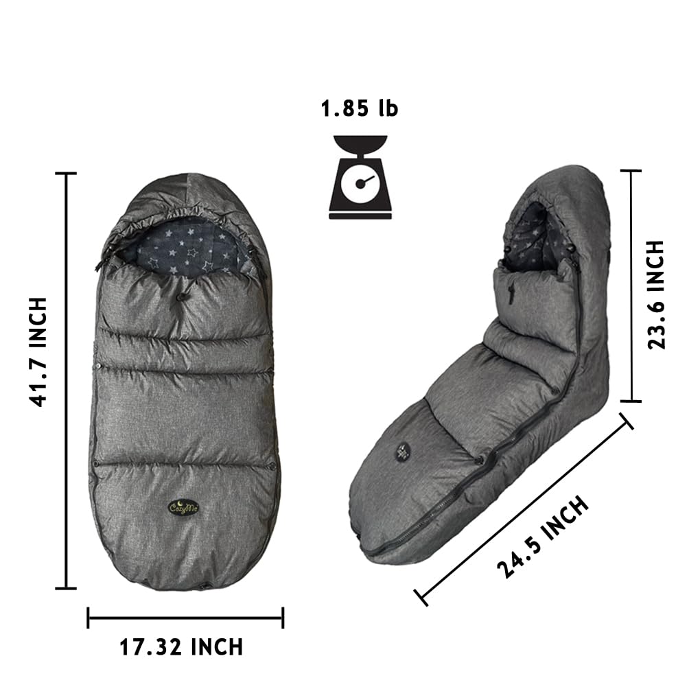 Saco para cochecito de bebé, manta con capucha para cochecito para bebé, bolsa para cochecito de cochecito con forro polar multiusos, funda cálida