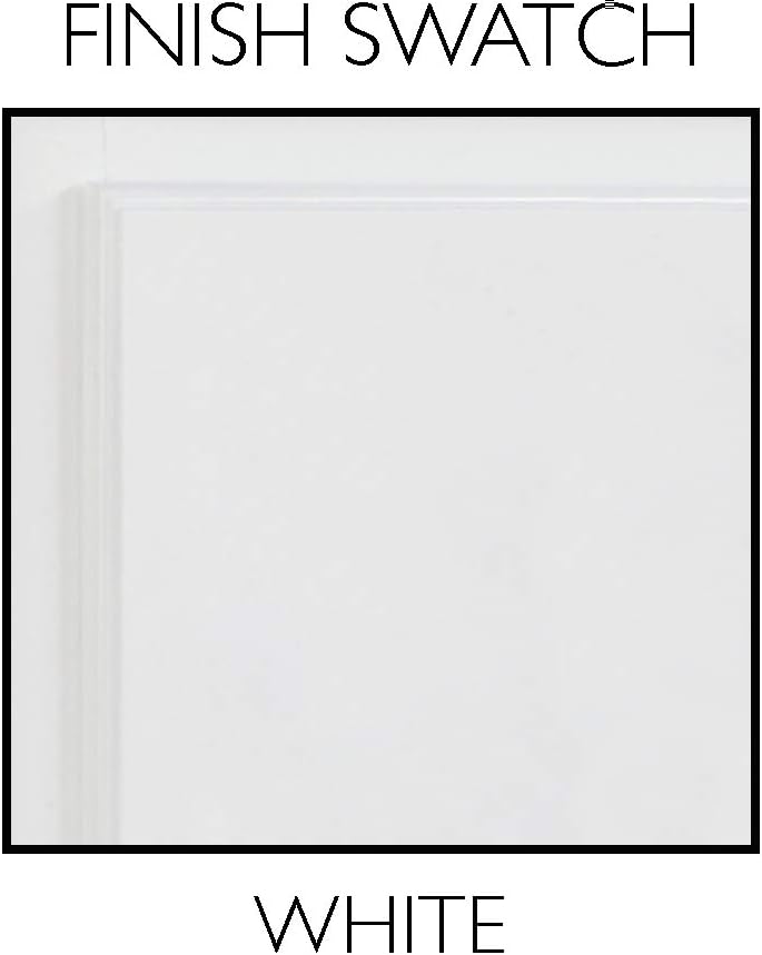 Design House 539940-WHT Concord – Estante rectangular de pared con marco de madera tradicional, para sala de estar, dormitorio, espejo de tocador de