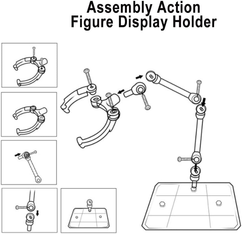 10 soportes para figuras de acción, soporte transparente para figura de acción de montaje, base de soporte para modelo de muñeca, compatible con