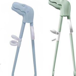 Palillos de entrenamiento, 2 pares para niños, con forma de animal, para aprendizaje, antideslizantes, reutilizables y aptos para lavavajillas Palillos de entrenamiento, 2 pares para niños, con forma de animal, para aprendizaje, antideslizantes, reutilizables y aptos para lavavajillas