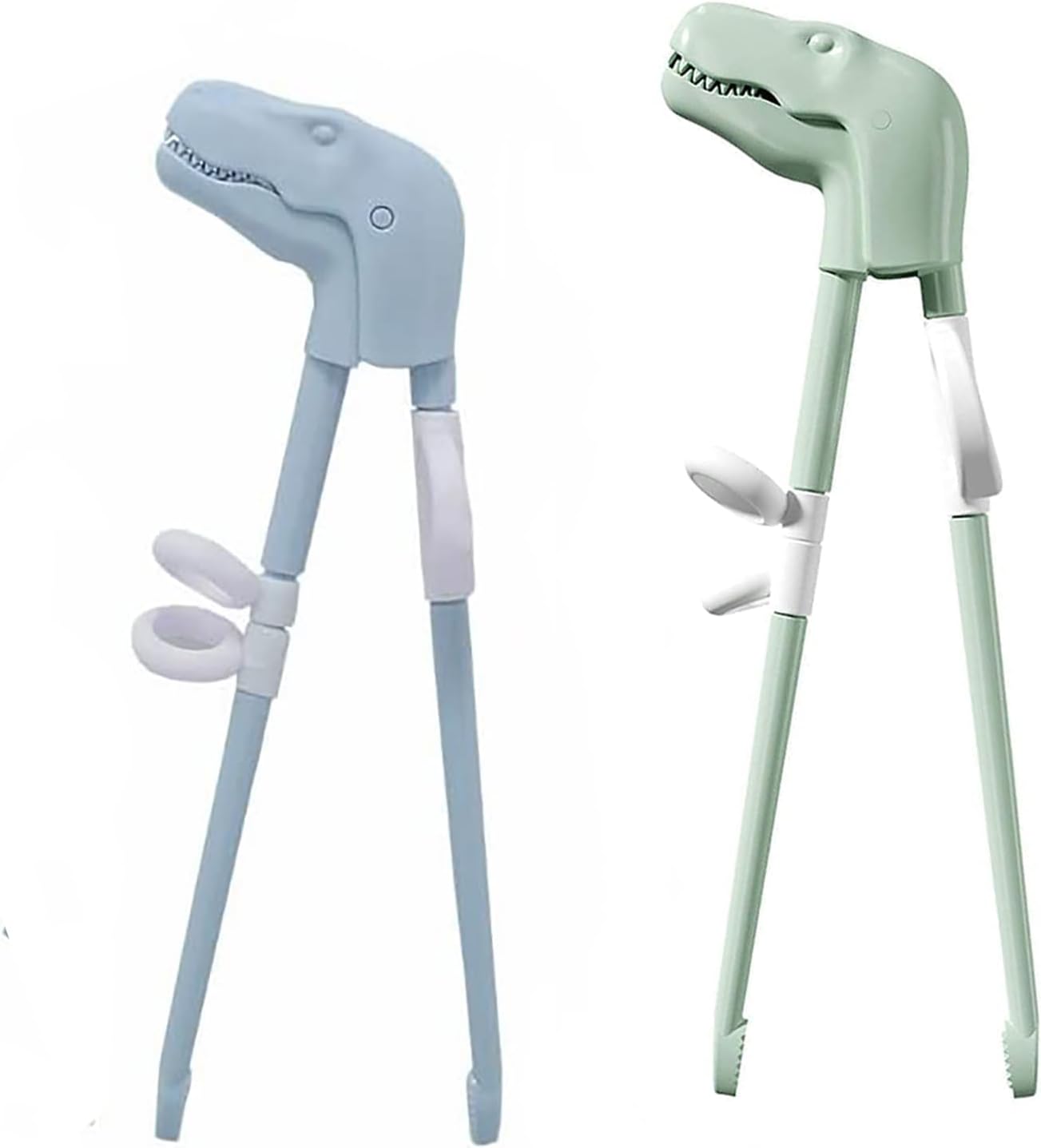 Palillos de entrenamiento, 2 pares para niños, con forma de animal, para aprendizaje, antideslizantes, reutilizables y aptos para lavavajillas