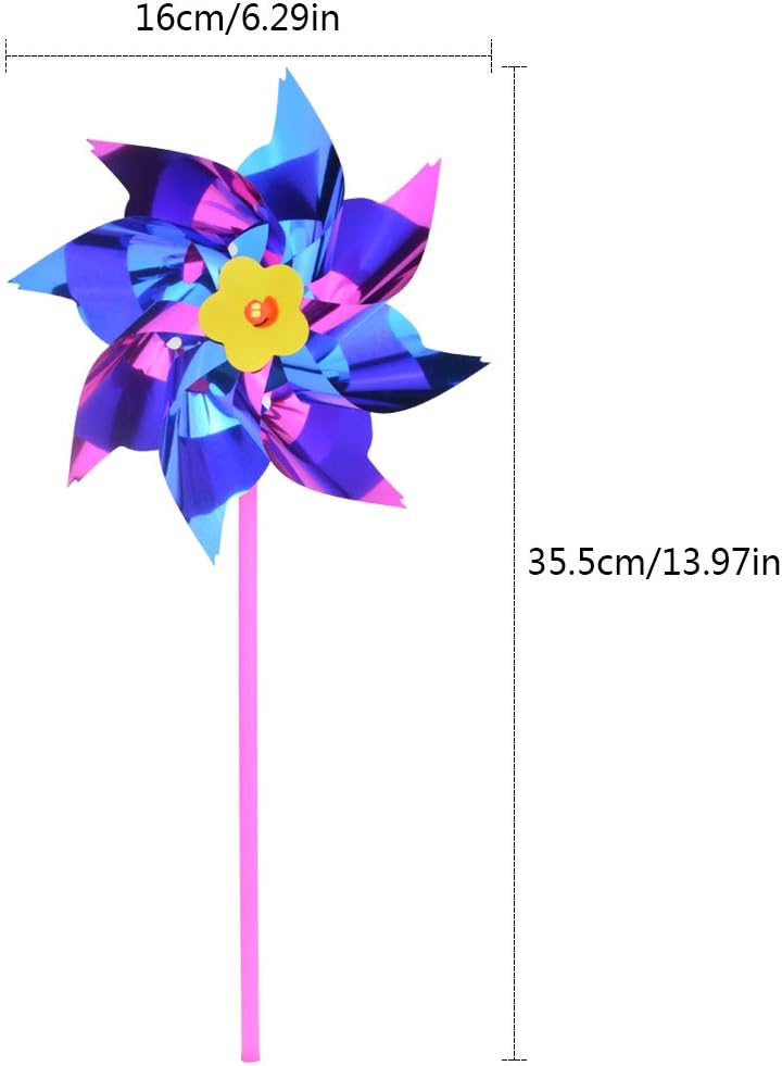 50 molinetes de plástico de arcoíris, molino de viento, molinillos de fiesta, juego de molinetes de bricolaje para niños, juguete para jardín,