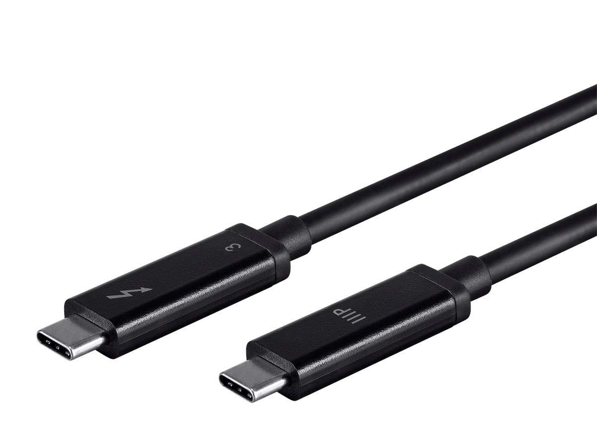 Monoprice Cable USB y Lightning – 6.6 ft – Negro  C18004GK Thunderbolt 3 (40 Gbps) Cable USB-C, soporta datos y video Dual 4K60Hz o 5K 60Hz