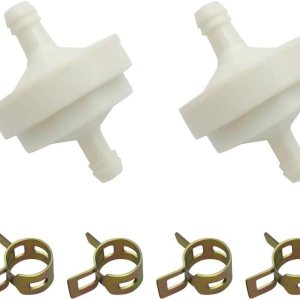 Filtro de combustible de gas en línea ID de 14 de pulgada para Briggs Stratton Craftsman Toro 394358s 56679 394358 394358S 7014359YP 56679MA x2 con Filtro de combustible de gas en línea ID de 14 de pulgada para Briggs Stratton Craftsman Toro 394358s 56679 394358 394358S 7014359YP 56679MA x2 con