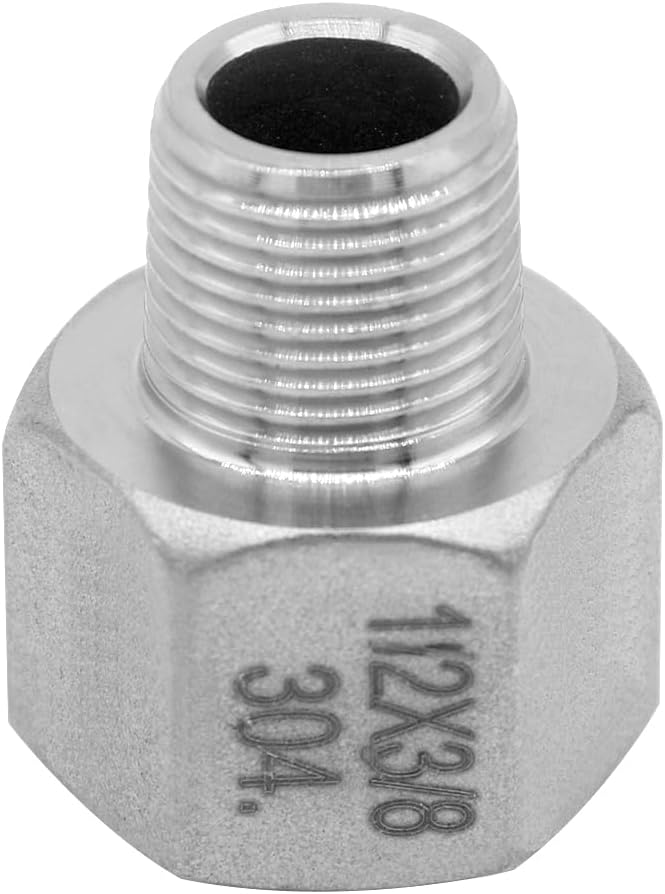 Beduan Instalación de tubería de acero inoxidable 12 “NPT rosca macho x 12” adaptador de tubo de rosca hembra NPT