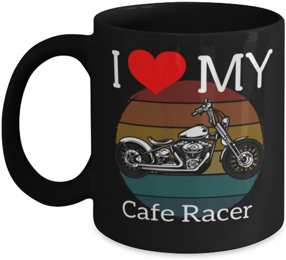 Cafe Racer Lovers Coffee Mug 11oz, black