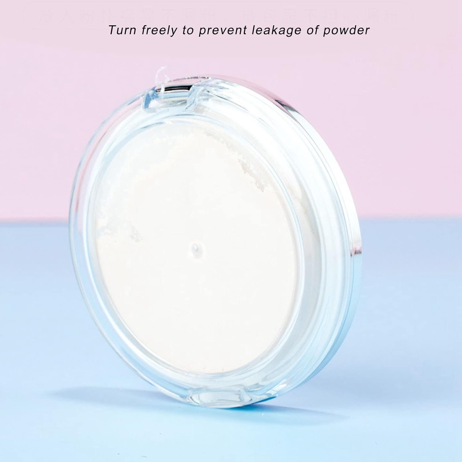 Caja de polvo suelto recargable, contenedor de plástico reutilizable vacío de 0.11 oz con soplo de polvo, estuche de maquillaje portátil para