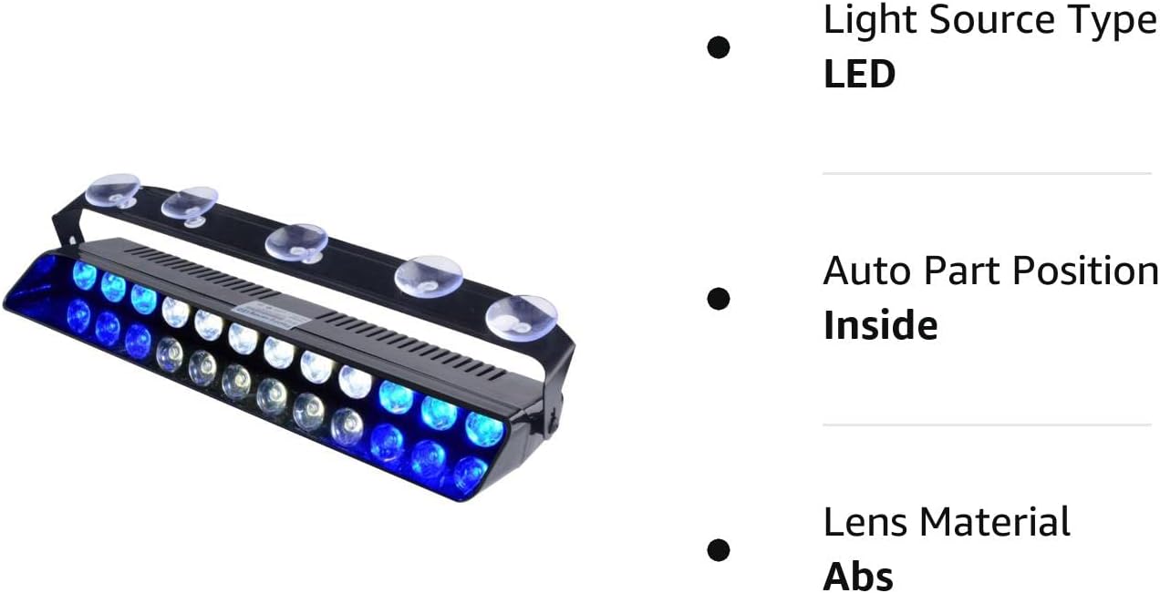Luz estroboscópica de emergencia modelo S9, Azul blanco azul