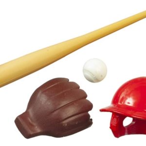 Melody Jane Dollhouse – Casco de béisbol americano, guante de murciélago y accesorios deportivos para juegos de pelota Melody Jane Dollhouse – Casco de béisbol americano, guante de murciélago y accesorios deportivos para juegos de pelota