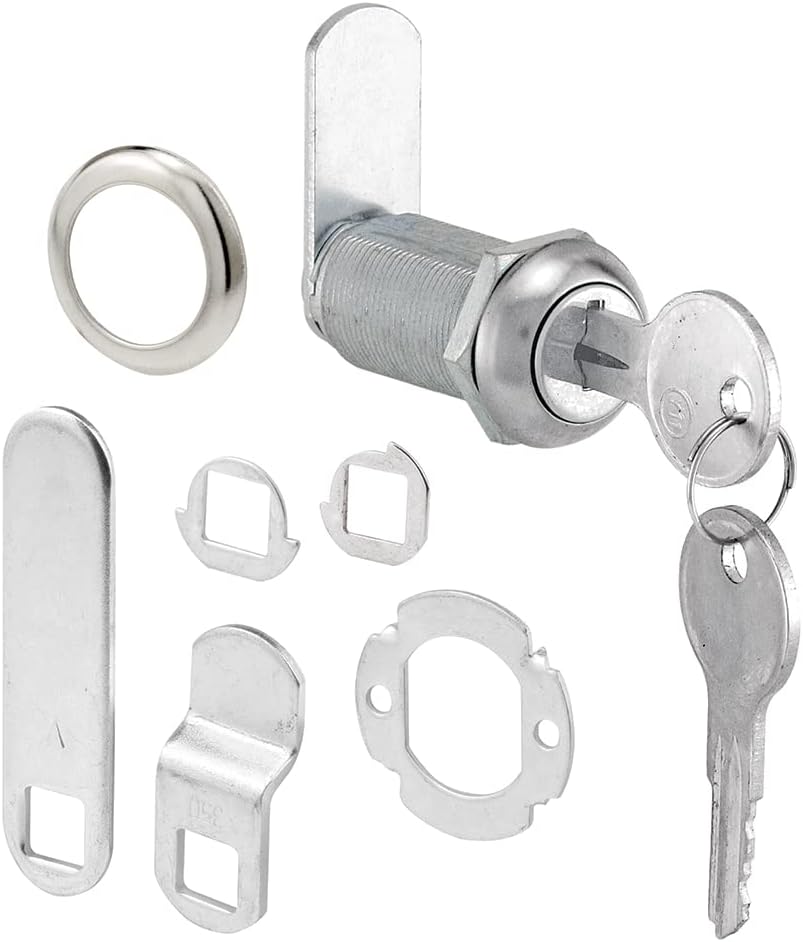 Defender Security U 9945 – Cerradura para cajones y gabinetes, acero inoxidable fundido a presión, se adapta a 1316 pulgadas de grosor MaxPanel y
