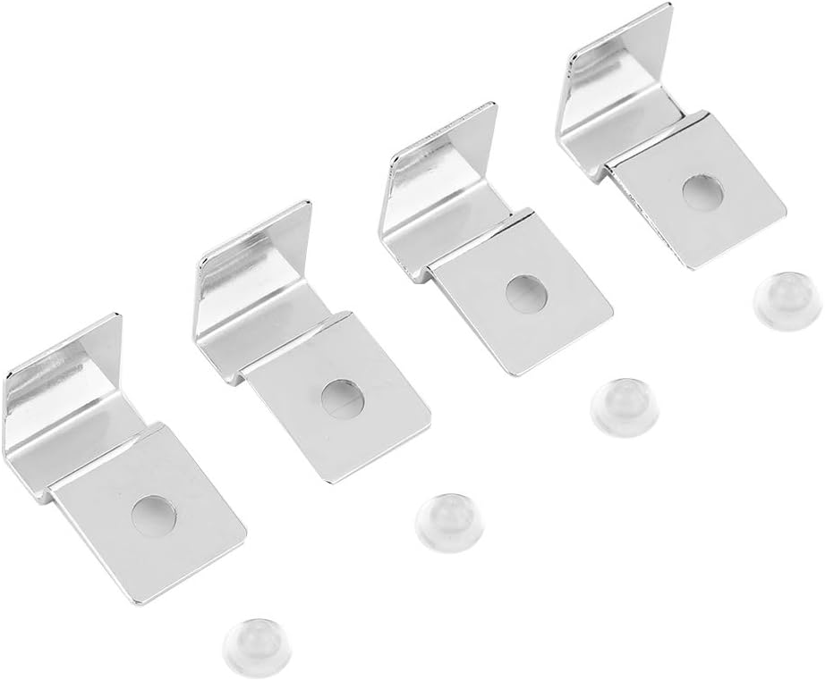 TOPINCN Soporte para cubierta de acuario, 4 piezas, acero inoxidable, para pecera, tapa de tanque de peces, soporte (0.472in)