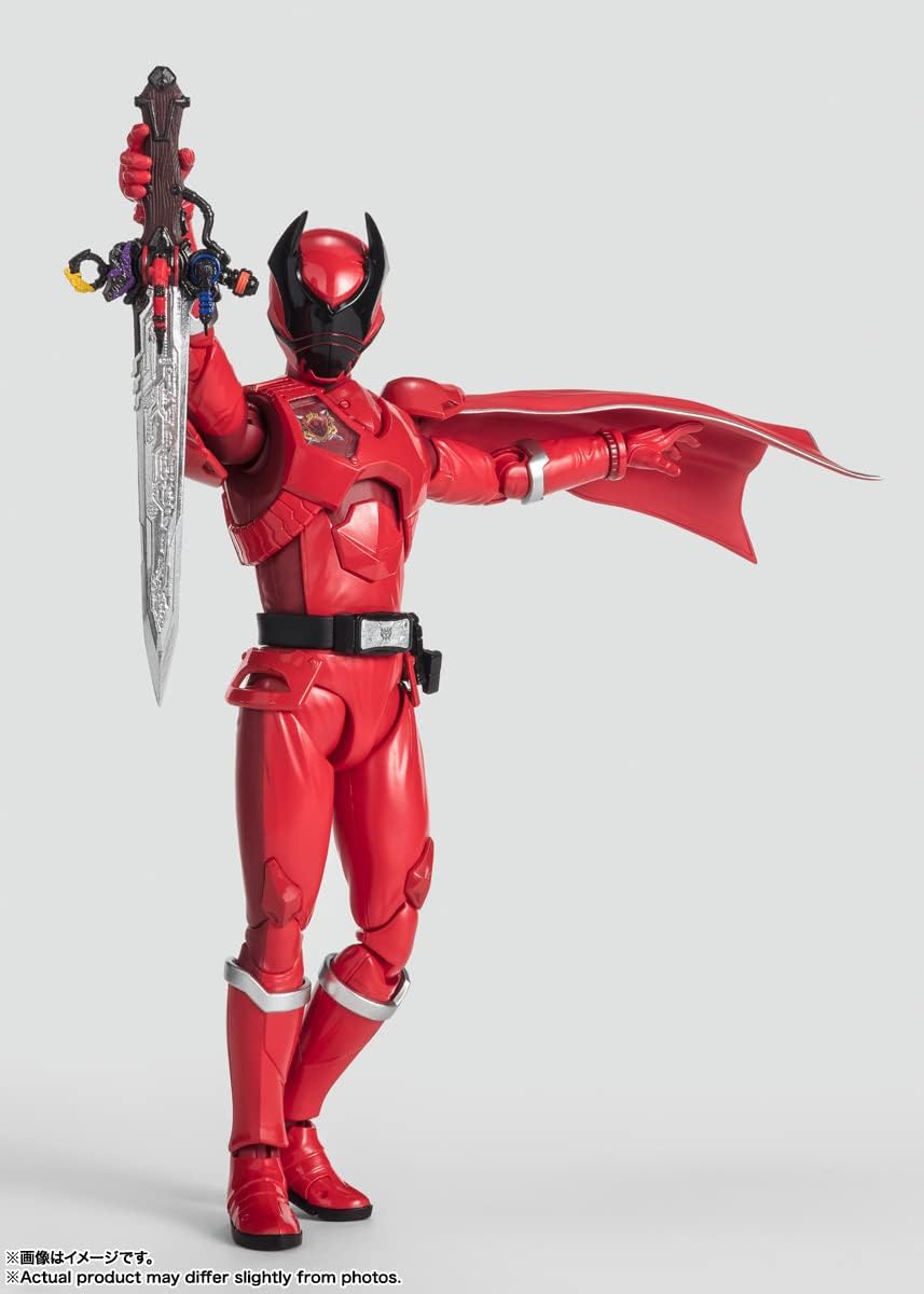BANDAI SPIRITS( ) S.H. Figuarts King Sentai King Auger, Stag Beetle Auger, Approx. 5.7 inches (145 mm), ABS & PVC Pre-Painted Action Figure