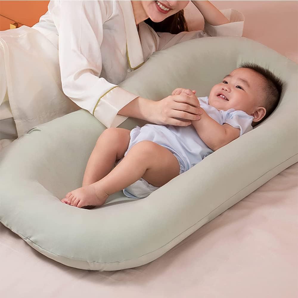 Tumbona de bebé, almohada para tumbona de bebé de 0 a 24 meses, nido de tumbona para bebé, almohada para tumbona para recién nacido (gris oscuro)