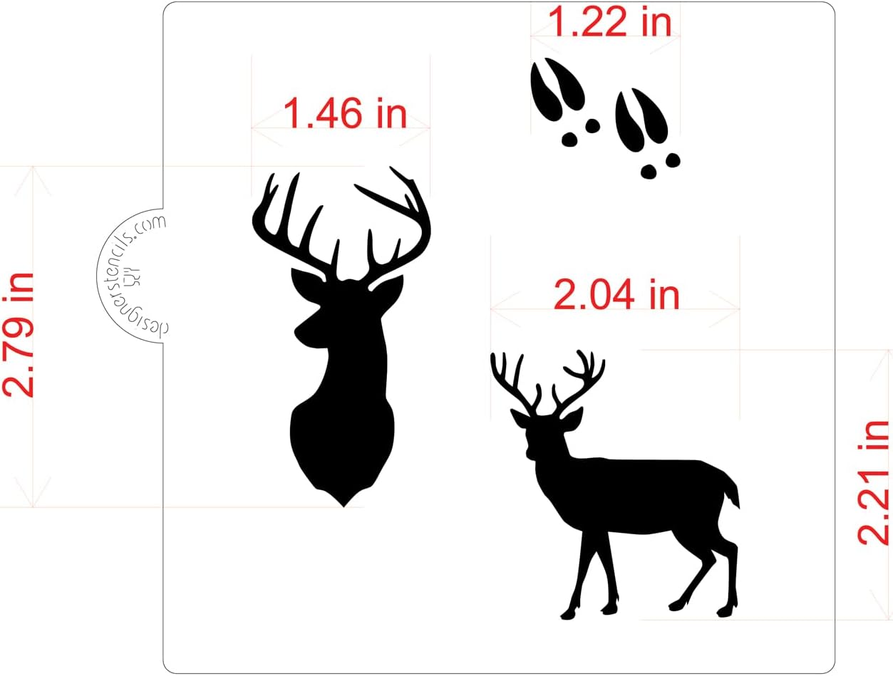 Plantilla de galleta y manualidades de Deer Buck  Galleta de animales del bosque y manualidades  Plantilla reutilizable para decoración de pintura
