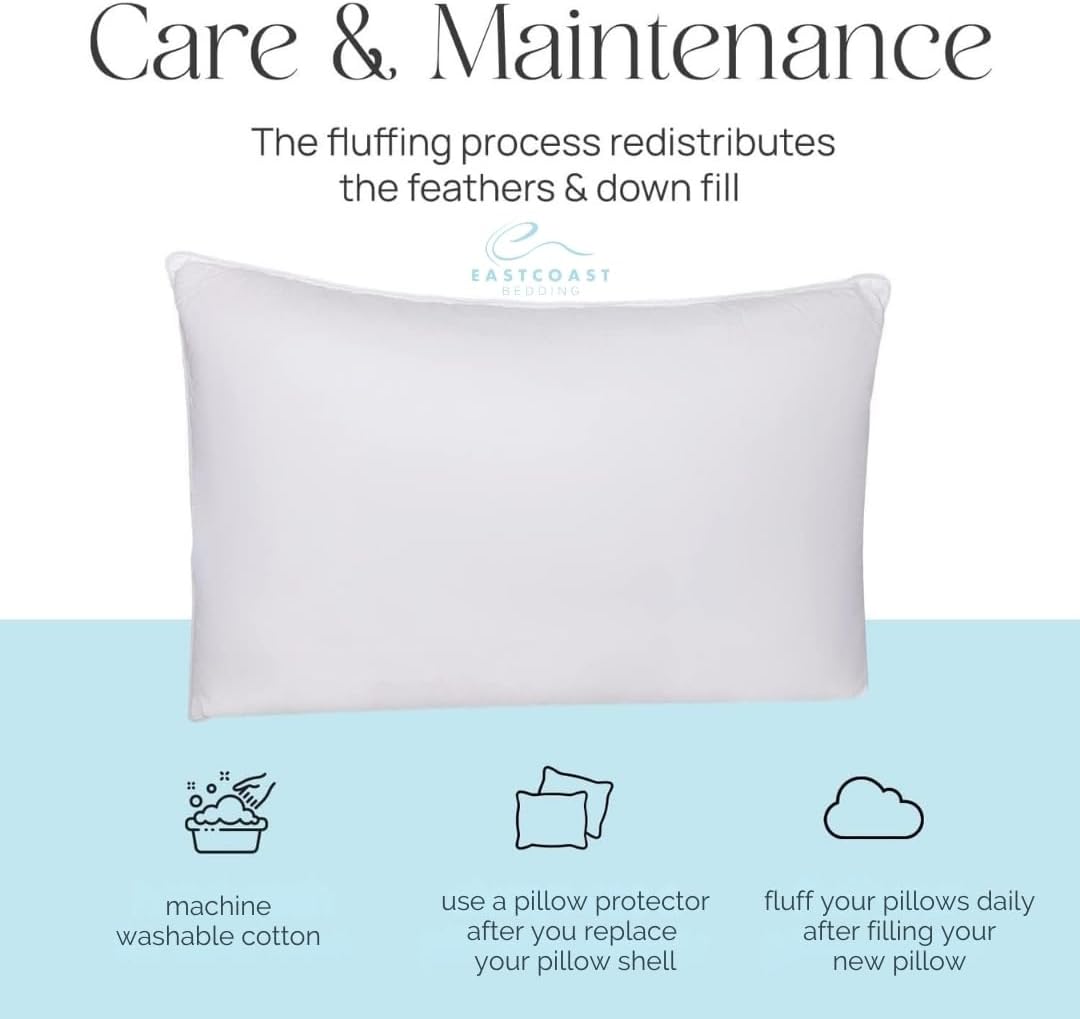 East Coast Bedding  Funda de almohada de repuesto 100% algodón  Funda de almohada de bricolaje  Funda de almohada vacía para relleno personalizado