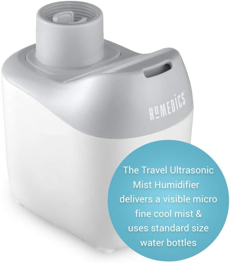 Homedics Humidificador portátil ultrasónico  Humidificadores de aire pequeños para dormitorio, plantas, oficina, viajes  Humidificadores de niebla