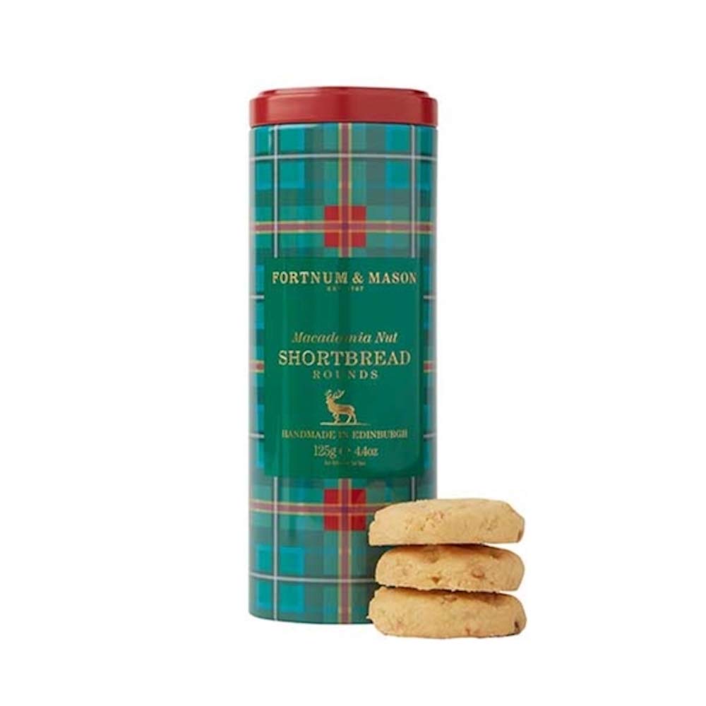 Fortnum and Mason British, Fortnum’s Macadamia Nut Shortbread Rounds, 4.41 oz (1 paquete).