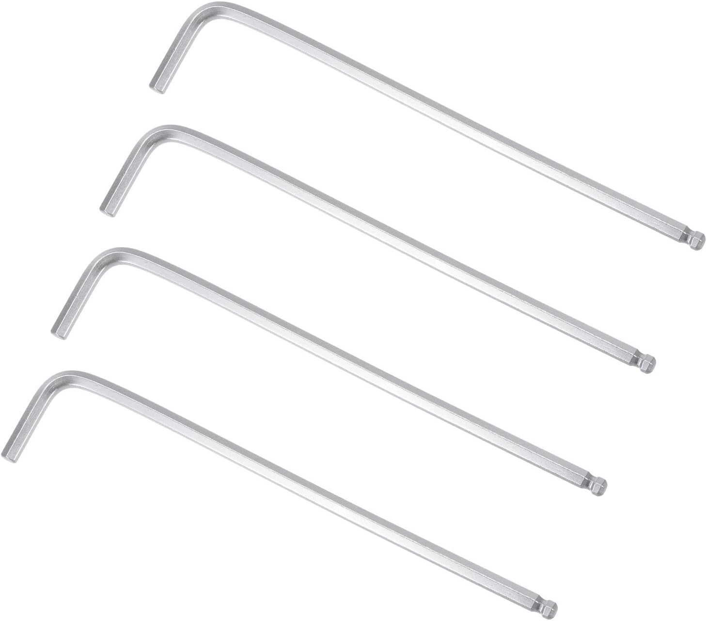 uxcell Llave hexagonal de extremo de bola de 316″, herramienta de reparación CR-V de brazo largo en forma de L, SAE 4 piezas