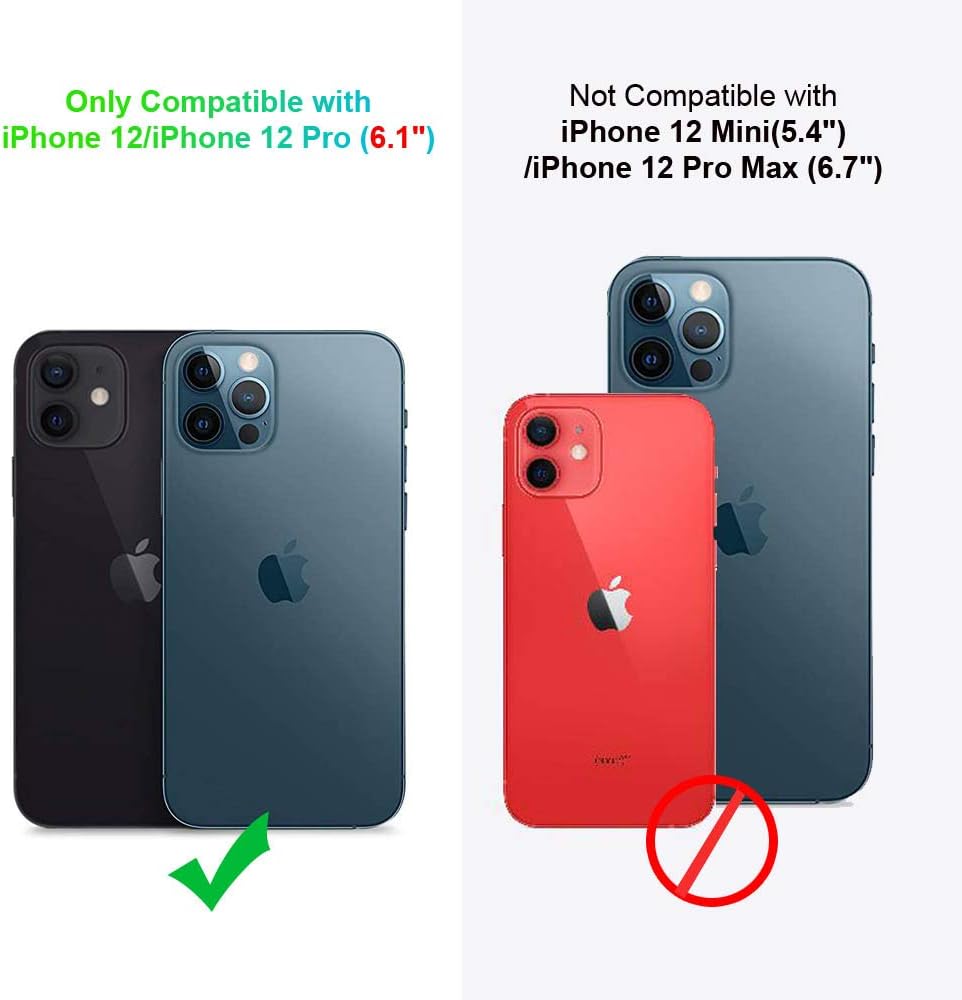 Funda tipo cartera compatible con iPhone 12  iPhone 12 Pro, función atril, correa de muñeca, ranuras para tarjetero, diseño floral de mariposa en