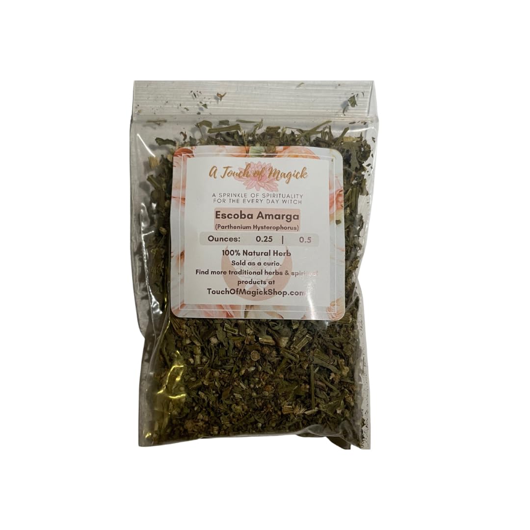 Escoba Amarga  Dried Herb  Used to Rid of Negative Energy & Break through Obstacles  0.5 Ounces  Traditional Santeria, Hoodoo, Voodoo