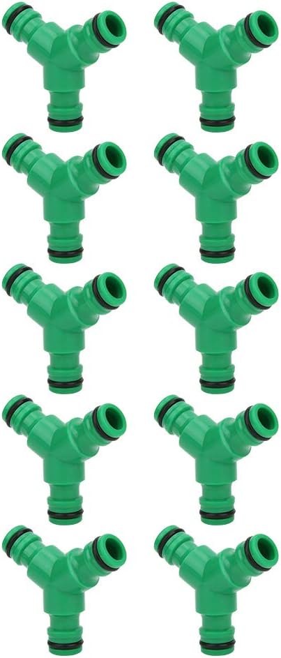 Fydun 10PCS 3 Way Coupling Water Hose Fitting Y Connector A Coupler for Garden Irrigation 10PCS 3 Way Coupling for Family