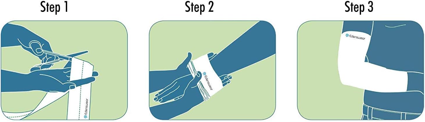 Edenswear Vendaje de envolturas con infusión de zinc para eccema – Terapia de envoltura húmeda (2.25 pulgadas)