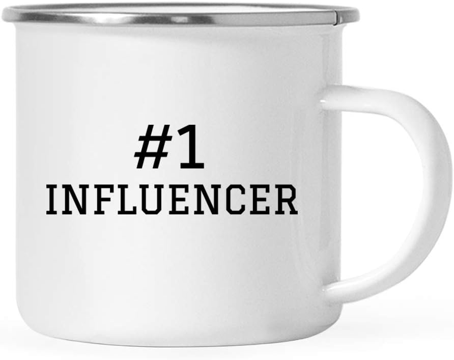 Andaz Press Taza de café de acero inoxidable para fogata, 1 influencer, 1 paquete, ideas de regalo de cumpleaños, compañero de trabajo, incluye caja
