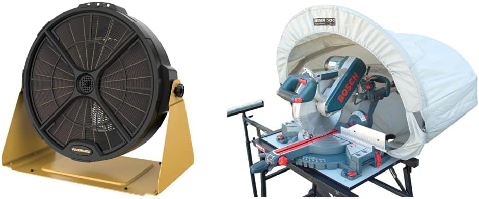 Powermatic PM1250 Sistema de filtración de aire electrostático, filtro de 0.1 micrones, 754 CFM, 1Ph 120V (1791331), solución de polvo amarilla y